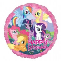 (image for) 18" My Little Pony Happy Birthday Foil Balloons