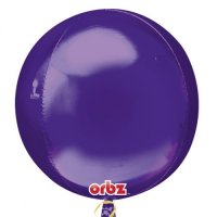 Purple Colour Orbz Foil Balloons 3pk
