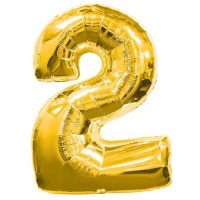 Anagram Number 2 Gold Supershape Balloons