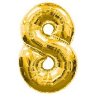 (image for) Anagram Number 8 Gold Supershape Balloons