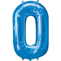 (image for) Anagram Number 0 Blue Supershape Balloons