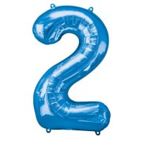 Anagram Number 2 Blue Supershape Balloons