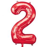Anagram Number 2 Red Supershape Balloons