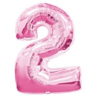 (image for) Anagram Number 2 Pink Supershape Balloons