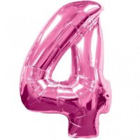 (image for) Anagram Number 4 Pink Supershape Balloons