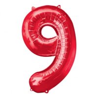 Anagram Number 9 Red Supershape Balloons