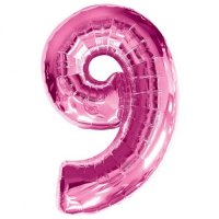 Anagram Number 9 Pink Supershape Balloons