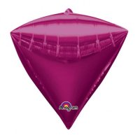 Bright Pink Colour Diamondz Foil Balloon 3pk