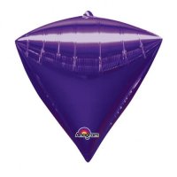 Purple Colour Diamondz Foil Balloon 3pk