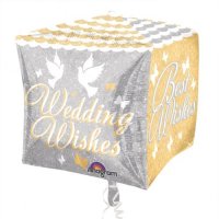 Shimmering Best Wishes Cubez Foil Balloons