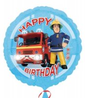 18" Fireman Sam Happy Birthday Foil Balloons
