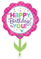Happy Birthday To You Flower Supershape Balloons