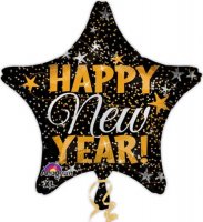 (image for) 19" Happy New Year Star Foil Balloon