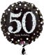 (image for) 18" Black And Gold 50th Birthday Foil Balloons