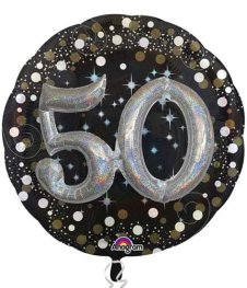 (image for) 36" Gold Celebration Sparkling 50th Jumbo Foil Balloons