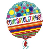 18" Congratulations Sparkle Foil Balloons