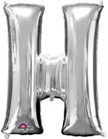 Letter H Silver Supershape Balloons