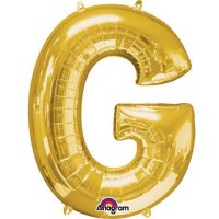 (image for) 16" G Letter Gold Air Filled Balloons
