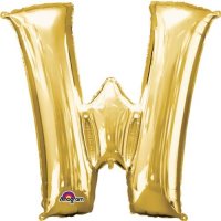 (image for) 16" W Letter Gold Air Filled Balloons