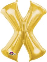 (image for) 16" X Letter Gold Air Filled Balloons