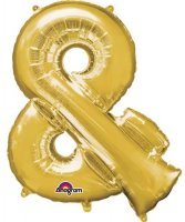 16" & Letter Gold Air Filled Balloons