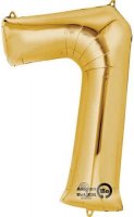 (image for) 16" Number 7 Gold Air Filled Balloons