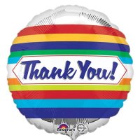 18" Thank You Stripes Foil Balloons