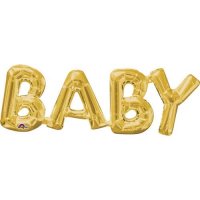 26" Baby Gold Air Filled Balloons Kit
