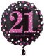 (image for) 18" Black And Pink 21st Birthday Foil Balloons