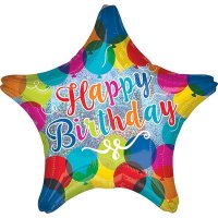 19" Happy Birthday Sparkle Balloons Foil Balloons