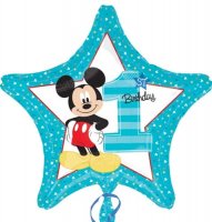 (image for) 19" Mickey 1st Birthday Foil Balloons