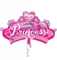 (image for) Princess Crown & Gem Supershape Balloons