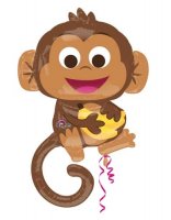 (image for) Happy Monkey Supershape Balloons