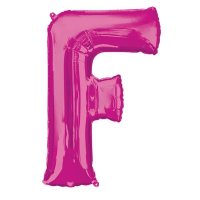 Pink Letter F Supershape Balloons