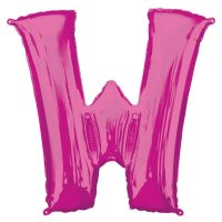 Pink Letter W Supershape Balloons