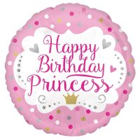 (image for) 18" Happy Birthday Princess Foil Balloon