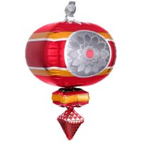 Red & Gold Retro Ornament Ultrashape Balloons
