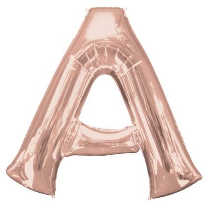 Rose Gold Letter A Supershape Balloon