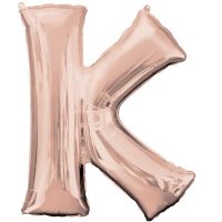 (image for) Rose Gold Letter K Supershape Balloon