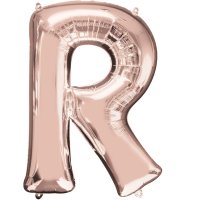 Rose Gold Letter R Supershape Balloon