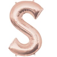 (image for) Rose Gold Letter S Supershape Balloon