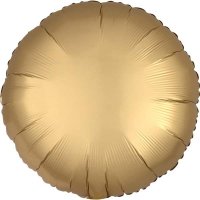 (image for) 18" Silk Lustre Gold Sateen Circle Foil Balloons