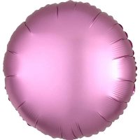 18" Satin Luxe Flamingo Circle Foil Balloons