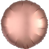 18" Satin Luxe Rose Copper Circle Foil Balloons