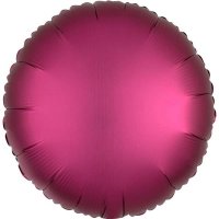 18" Satin Luxe Pomegranate Circle Foil Balloons