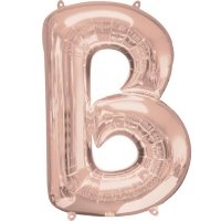 (image for) 16" Rose Gold Letter B Air Fill Balloons