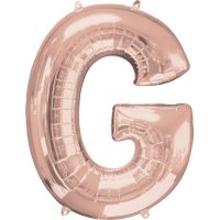 (image for) 16" Rose Gold Letter G Air Fill Balloons