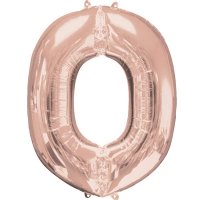 (image for) 16" Rose Gold Letter O Air Fill Balloons