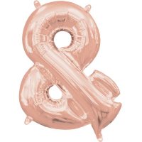 16" Ampersand Rose Gold Air Fill Balloons