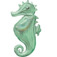 (image for) Mermaid Wishes Seahorse Supershape Balloons